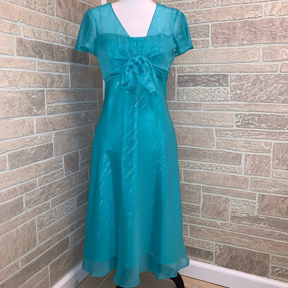 Donna Morgan Formal Dress with Sheer Bolero 2Piece